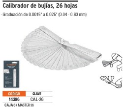 Calibrador de 26 hojas std / mm, Truper