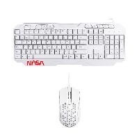 TECLADO / MOUSE ALAMBRICO NASA BY TECHZONE NS-GC01 LED RGB BLANCO TECH ZONE ACCESORIOS NS_GC01