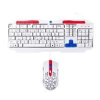 TECLADO / MOUSE ALAMBRICO NASA BY TECHZONE NS-GC02 LED RGB BLANCO TECH ZONE ACCESORIOS NS_GC02