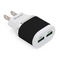 CARGADOR DE PARED BROBOTIX USB-A X2, 5V, 2A COLOR NEGRO BROBOTIX 161264N