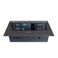 CAJA BROBOTIX PARA MESA HDMI X1, USB X1, CORRIENTE X2, RJ45 X2, SVGAX1, STEREO X1, NEGRO BROBOTIX 005514N