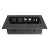 CAJA BROBOTIX PARA MESA HDMI X1, USB X1, CORRIENTE X2, RJ45 CAT6 X2, NEGRO BROBOTIX 170906
