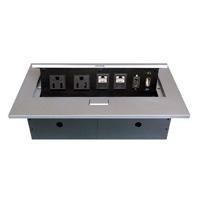 CAJA BROBOTIX PARA MESA HDMI X1, USB X1, CORRIENTE X2, RJ45 CAT6 X2, PLATA BROBOTIX 171224