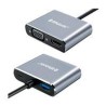 DOCKING STATION BROBOTIX 4 EN 1, USB-C MACHO X1 A HDMI 2K Y 4K X1, SVGA X1, USB-A V3.0 X 1, USB-C HEMBRA X1, COLOR PLATA BROBOT