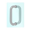 Jaladera tipo "C" para puertas de cristal satinada 25*300-SN Axcent
