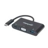 DOCKING USB,MANHATTAN,152044,-C 3 PTOS, SVGA, USB-C PD / USBV3.2 MANHATTAN 152044