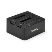 BASE DOCKING STATION USB 3.0 DE 2 BAHIAS SATA III DE 2.5 O 3.5 PULGADAS PARA SSD O DISCO DURO BASE DE CONEXION PARA INTERCAMBIO