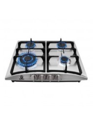 Parrilla de gas empotrable de 4 quemadores de acero inoxidable 4Q-EA-T Marca Supra