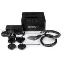 BASE DUPLICADORA CLONADORA AUTONOMA DE DISCOS DUROS O SSD SATA - COPIADORA DE 2 BAHIAS - BASE DE ACOPLAMIENTO USB 3.0 A SATA II