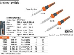Cautín 60 W tipo lápiz para trabajo pesado, Truper