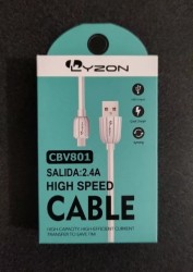CABLE V8 CORDON, METALICO, PIEL  X