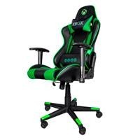 SILLA GAMER XBOX BY TECH ZONE ESSENTIAL SX-00G2 / PIEL SINTETICA / VERDE CON NEGRO / RECLINABLE 90-160 / 120 KG / REPOSABRAZOS