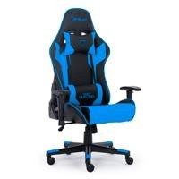SILLA GAMER OCELOT / COLOR AZUL CON NEGRO / DESCANSA BRAZOS AJUSTABLES / RECLINABLE 90-155 GRADOS / SOPORTA HASTA 150KG OCELOT