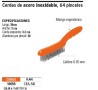 Cepillo de alambre 64 pinceles de acero inoxidable, Truper