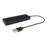 ADAPTADOR MULTIPUERTO GHIA HUB USB 2.0 DE 4 PUERTOS COLOR NEGRO GHIA ADAP-19
