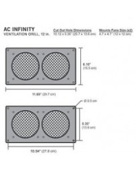 AC Infinity White Ventilation Grill 12