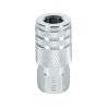 Cople acero, cuerda 1/4NPT, hembra, Pretul