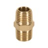 Niple macho-macho de latón, cuerda 1/4' NPT, Truper
