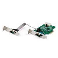 TARJETA PCI EXPRESS SERIAL RS232 DE 2 PUERTOS - TARJETA ADAPTADORA SERIAL PCIE RS232 DB9 UART 16950 - PERFIL BAJO - WIN / LINUX