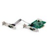 TARJETA PCI EXPRESS SERIAL RS232 DE 2 PUERTOS - TARJETA ADAPTADORA SERIAL PCIE RS232 DB9 UART 16950 - PERFIL BAJO - WIN / LINUX