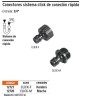 Conector 3/4' rápido hembra de ABS, sistema click, Truper