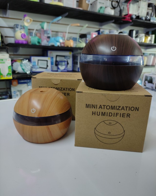 HUMIDIFICADOR DE MADERA FORMA ESFERICA 300ML JSQ135