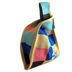 Bolsa de punto con LIBELULA pintada a mano