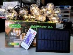 SERIE DE LUCES 15W IP45 25 FOCOS SOLAR