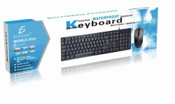 KIT TECLADO Y MOUSE USB ALÁMBRICO LAPTOP PC SLIM WATERPROOF