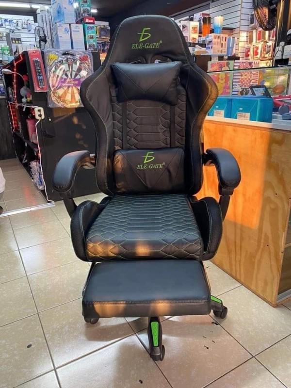 SILLA GAMMER ELEGATE NEGRO-VERDE