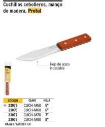 Cuchillo cebollero 7' mango de madera, Pretul