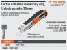 Cutter 18 mm trabajo pesado c/alma metálica y grip, Expert