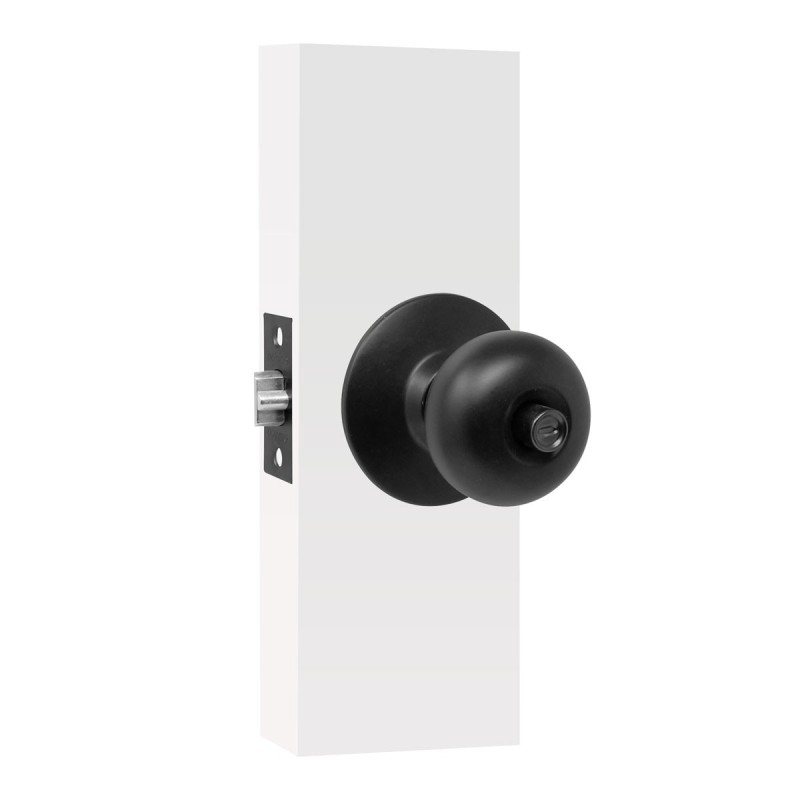 Cerradura para recámara pomo Cariel negro mate 12018 Ashico