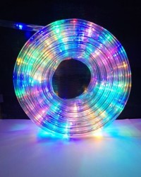 MANGUERA TRANSPARENTE DE LUCES IP65 COLOR RGB 10M C/CONTROLADOR (PROTEGER)