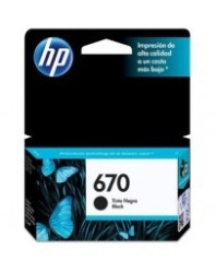 Cartucho De Tinta HP 670 Negro