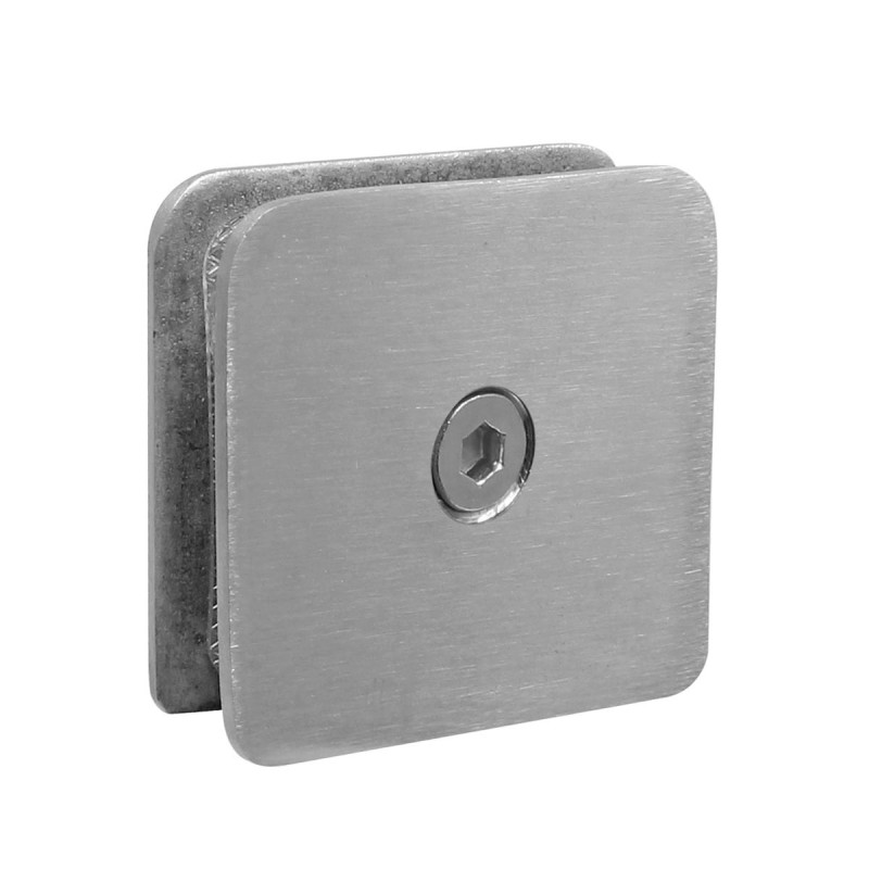 Clip cuadrado para cristal fijo níquel satín K-518 Axcent