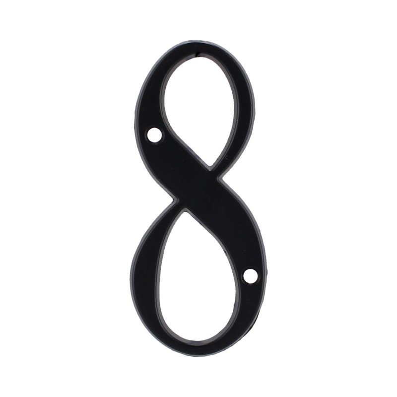 Número "8" de latón sólido 4" Negro 13664 Adir