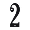 Número "2" de latón sólido 4" Negro 13658 Adir