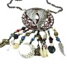Collar con atrapa sueños, dijes de protección y alas