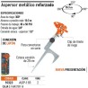 Truper Aspersor metálico 14' dos vías, reforzado, estaca de escalón