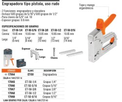 Engrapadora / clavadora tipo pistola, Truper