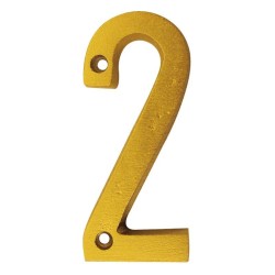 Numero decorativo 8 cm "2" Dorado