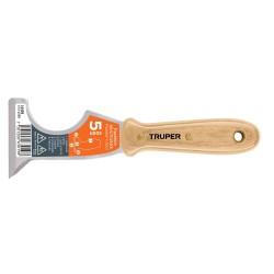 Espátula 2-1/2' de 5 usos con mango de madera, Truper