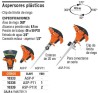 Aspersor plástico 11', dos vías, estaca metalica, Truper