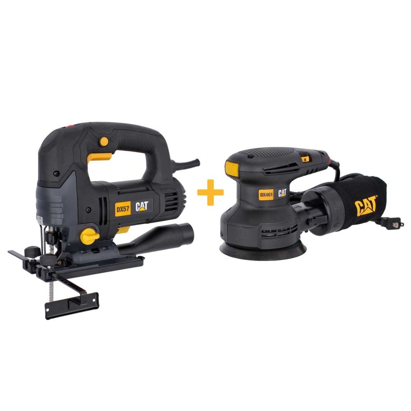 Combo Sierra caladora DX57U + Lijadora orbital DX461U CAT