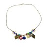 Collar con dijes fortuna y piedra natural
