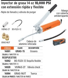 Extensión flexible para inyectores de grasa, Truper