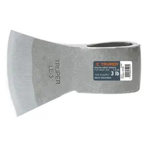 Hacha labor entera 3 lb, sin mango, TRUPER