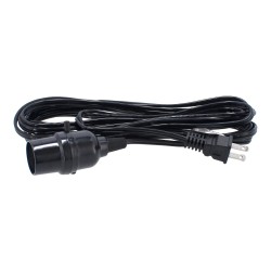Extensión negra con socket e interruptor 5 m 13827 Adir
