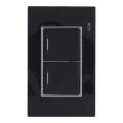 Placa con 2 apagadores sencillos Tiffany Cristal 9783 Adir